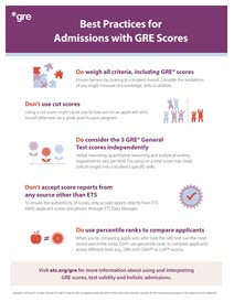 Download Using GRE Scores Successfully in Holistic Admissions Infographic PDF